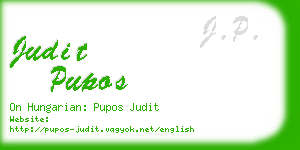 judit pupos business card